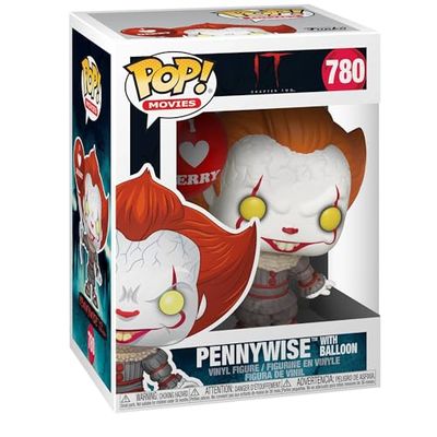 Funko POP! Filmer: IT: Chapter 2- Pennywise Med Ballong - It - Samlarobjekt Vinylfigur - Presentidé - Officiell Merchandise - Leksaker för Barn & Vuxna - Skräckfans - Modellfigur för Samlare