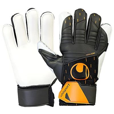 uhlsport Speed Contact Starter Soft GK målvaktshandskar fotboll vuxen, ungdom svart/vit/fluorescerande orange - storlek 2