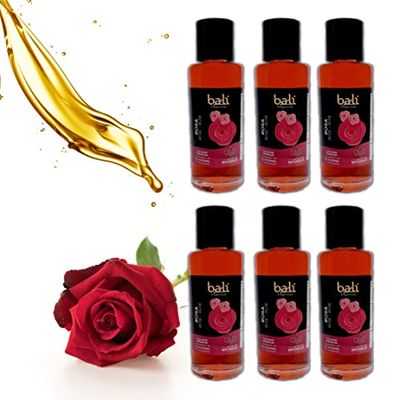 Bali fragancias Pack de Esencias al Aceite de Rosa para Humidificador. Set de Ambientadores Dulces y Florales en Esencia para Difusor. Aceite Natural para Quemador de Aromaterapia. 50 ml. 6 Unidades