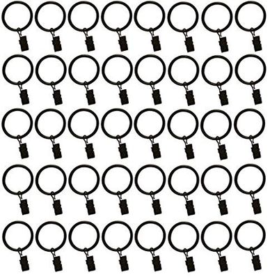 TEJATAN Metal Anillos de Cortina con Clips y Ojales