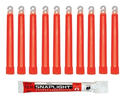 Cyalume SnapLight Rouge 15cm Bâton Lumineux Glow Stick Light Stick Fluorescent Durée 12 heures (Boîte de 500)