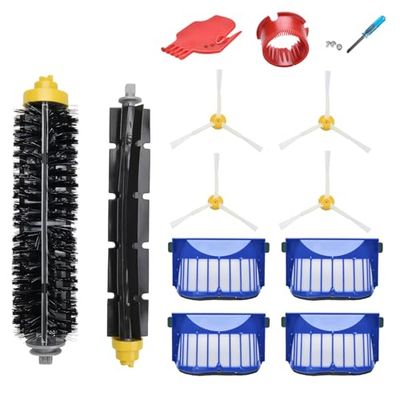 Loveco Replacement Accessories Kit for iRobot Roomba 675 Robotics,4 Filter,4 Side Brush,1 Bristle and Flexible Beater Brush,2 Cleaning Tool