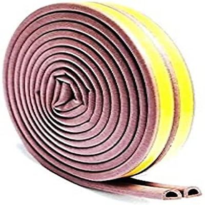 Merriway Autoadhesivo EPDM burlete de Goma – Bandas, marrón 10 M (Pack de 4 por 2,5 m), 4 Piezas
