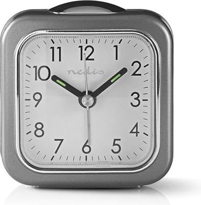 Levitantes Grey Analog Alarm Clock, Estandar