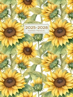 Agenda Mensuel 2025-2028: 4 ans Du 1 janvier 2025 jusqu'a le 31 Décember 2028
