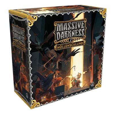 CMON, Massive Darkness 2 – Höllenschlund, Basic Game, Connoisseur Game, Dungeon Crawler, 1-6 Players, From 14+ Years, 120 Minutes, German