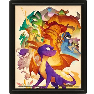 Spyro Character Collage 3D lensframe