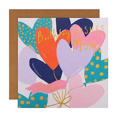 Hallmark Birthday Card for Mum - Contemporary Hearts Design