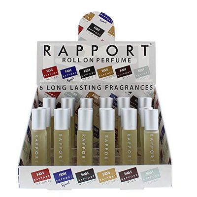 Eden Classic Rapport Silver 10ml Roll On Perfume Display Unit 24pcs
