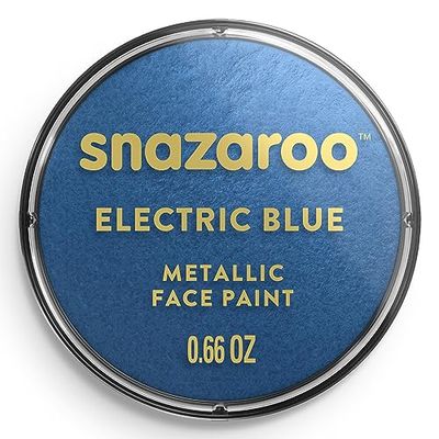 Snazaroo - Peinture Pour Visage et les Corps, Maquillage Pour Visage et Déguisement, Pour Enfants et Adults,Fard 18 ML, Couleur Bleu Electrique