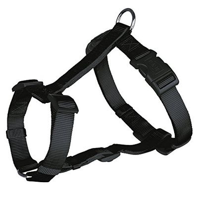 Klasyczna uprząż H, XS-S: 30-40 cm/10 mm, czarna