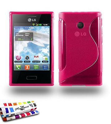 MUZZANO ORIGINELE Le S Premium Flexibele Shell Case voor LG L3 - Roze