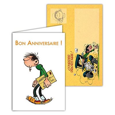 Gaston Lagaffe GLCT-6064 verjaardagskaart voor alle leeftijden, vintage design, met motief "Urgente"