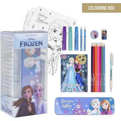 CERDÁ LIFE'S LITTLE MOMENTS Unisex Kid's Frozen 24-delige kleurset etui, veelkleurig, standaard, Meerkleurig, Eén maat