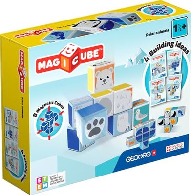 Geomag- Magicube Juguete de construcción, Multicolor, 8 Piezas (134), Color/Modelo Surtido