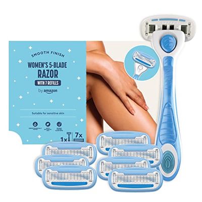 by Amazon Máquina de depilar de 5 cuchillas para mujer + 7 repuestos