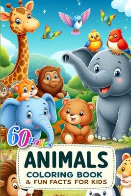 Animals coloring Book & Fun Facts for Kids