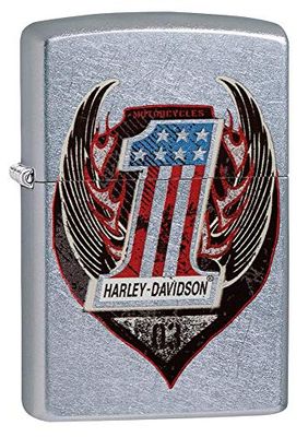 Zippo Mechero HD Resistente al Viento, Cromo Callejero