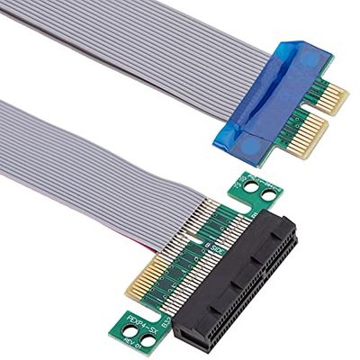 BeMatik - PCIe 4X 19 cm förlängningskabel för stigarkort