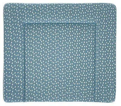 Träumeland TT80204 Matelas à Langer sans PVC Motif Gouttes Bleu océan 75 x 85 cm