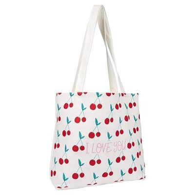 Draeger Paris - I Love You Tote Bag - Lightweight, Durable and Ultra Soft - Spacious Interior - 100% Cotton Tote Bag - Reusable Shopping Bag