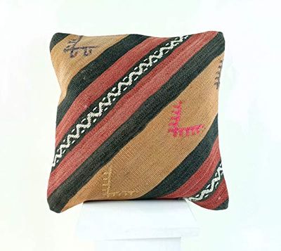 Kelim Cuscino 40x40 cm fatto a mano turco prodotto federe kilim dekorativo orientale etnici cuscino 2329