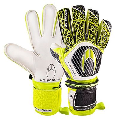 HO Soccer Sentinel Duo Gants de Gardien de But Unisexe Adulte, 0510629, Vert Lime/Noir/Blanc, 7