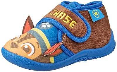 CERDÁ LIFE'S LITTLE MOMENTS, Zapatillas Casa Niño Velcro Divertidas Forma de Bota de Patrulla Canina con Interior 100% Algodon y Suela Antideslizante, Azul, 22 EU