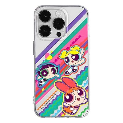ERT GROUP mobiltelefonfodral för Iphone 14 PRO originalt och officiellt licensierat The Powerpuff Girls mönster The Powerpuff Girls 026 anpassad till formen på mobiltelefonen, gedeeltelijk transparant