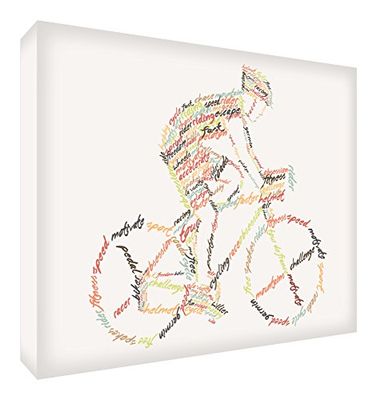 Little Helper Oh my Word! WSNB-BC-BIKE128-10-DE Impression sur toile Orange