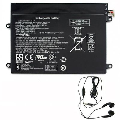 amsahr SW02XL-03 Ersatz Batterie für HP SW02XL, 859470-1B1, HSTNN-IB7N (7.7V, 32.5Wh) Umfassen Stereo Ohrhörer schwarz