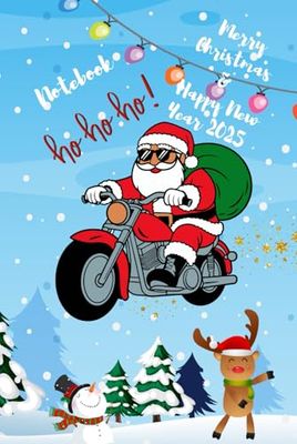 notebook ho ho ho Merry Christmas and Happy New Year 2025: No lines, designed for freehand writing, for drawing, coloring and journaling, expressing feelings freely and creatively.