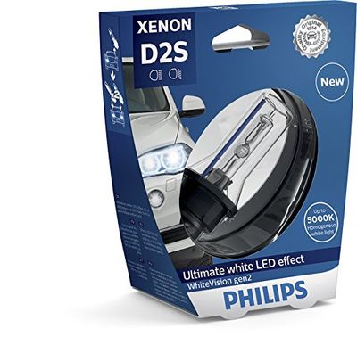 Philips 85122WHV2S1 Lampadina per Fari allo Xenon WhiteVision gen2 D2S, Blister Singolo