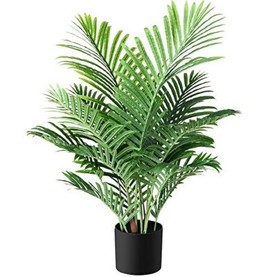 Fopamtri Piante Finte da Interno Pianta Artificiale Palma Areca 90cm Hawaiian Tropic Party Palma Artificiali Albero Camera da Letto Soggiorno Decorazioni Casa(1 PACK)