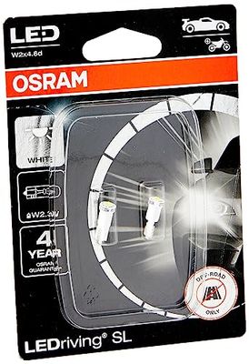 OSRAM LEDriving SL, ≜ W2.3W, T5 lamp, White 6000K, LED Retrofit, offroad use only, Double Blister (2 lamps)