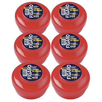 Figaro Crema da Barba Original Classic per Rasature Frequenti, Fragranza Mandorla Amara, Utilizzo con Pennello - 6 x 150 ML
