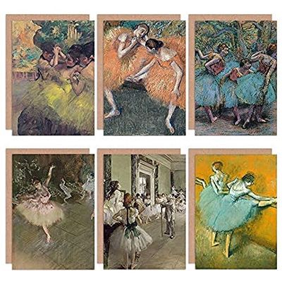 Edgar Degas Ballet Dancers Tutus Impressionist Meisjes Fine Art Groeting Card Pack van 6 meisjes