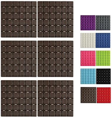 MSV Lote DE 6 Antideslizantes Quadro Chocolate