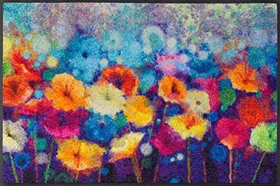 Wash+Dry Flowerlover Felpudo, Poliamida, Multicolor, 50x75cm