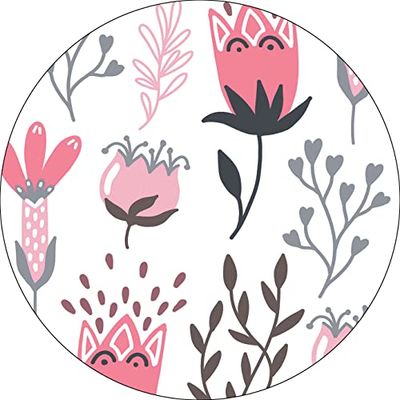 Bonateks, Round Digital Printed Mouse Pad, Non-Slip Base, for Office and Home, Diameter:22cm