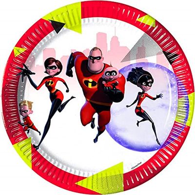 Eetbord 23 cm Incredibles 2, rood, 5PR89914