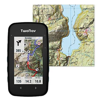 TwoNav Cross Plus + kaart Spanje Topo, GPS met 3,2 inch display voor MTB, fietsen, trekking of wandelen, inclusief kaarten