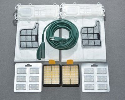 12 Micro-Fibre Bags + 12 perfumes + 2 EPA Filters + 2 Filters + 1 Electric Cable 7 m for Duct VK 135 136 136 Vacuum Cleaner