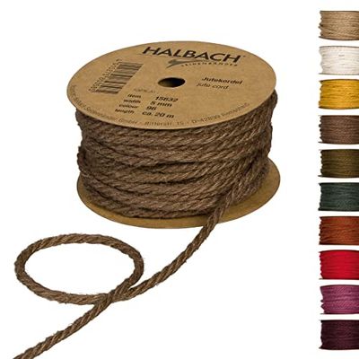 Halbach Seidenbänder Corde de Jute, Marron, 5mm | 20m