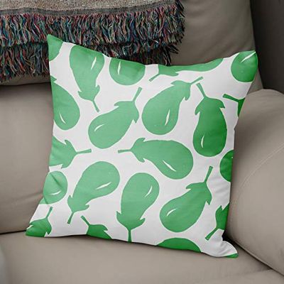 Bonamaison Housses de Coussin, Polycoton, Vert, Standard