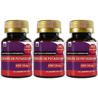 LABOTTEGADEGLIINTEGRATORI - Ioduro Di Potassio 1095 Compresse 150 Mcg Iodio 1 al Giorno | Senza Glutine e Lattosio | origine non animale LABOTTEGADEGLIINTEGRATORI ®