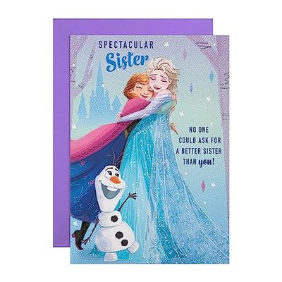 Hallmark Verjaardagskaart voor zus - Disney Frozen Design met activiteit