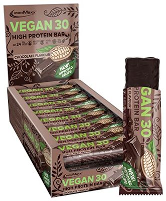 Vegan 30 Protein Bar Chocolate - 24 x High Protein Bars 35g with no Added Sugar, 30% Protein Content, Delicious Snack for a Plant-Based Diet & Palm Oil-Free