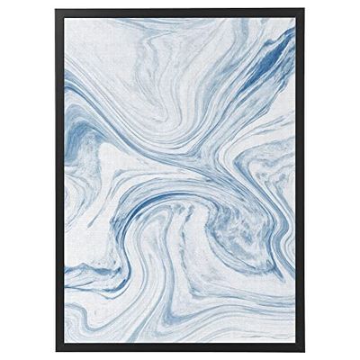 Arterby's® - Premium Poster Quadro Cornice Tela Canvas Dipinto Mood - Illustrazione Poster Effetto Marmo - Made in Italy - HD Tela con Cornice Semplice Nera 40x50 cm A0021 D0013