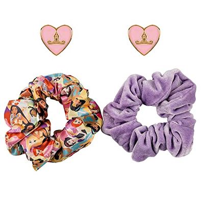 Disney Princess 2 Piece Scrunchie & Earring Set